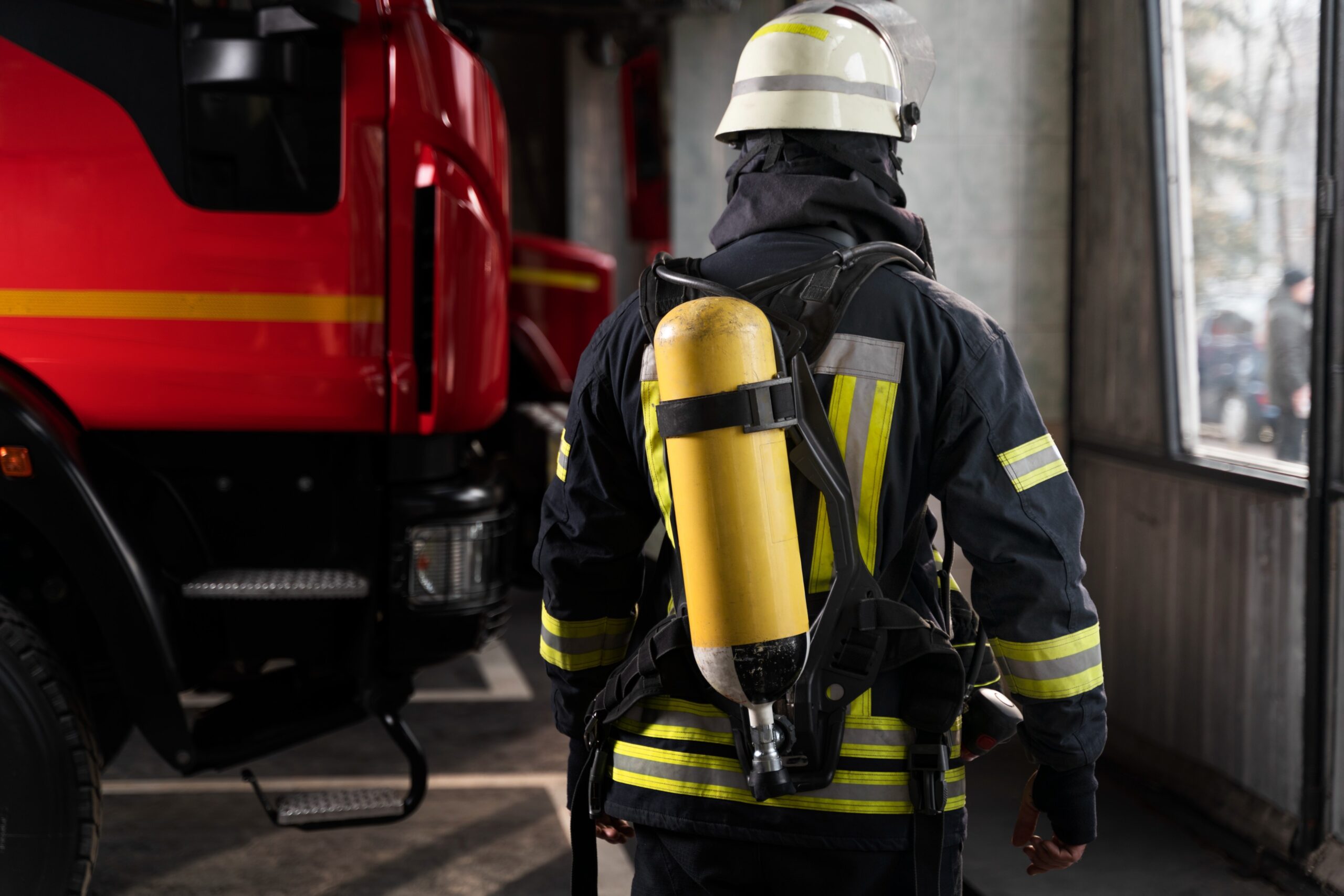 firefighter station with suit safety helmet (1) (1)