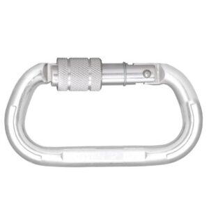 pn105 aluminium screw locking bulb type karabiner